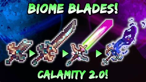 Biome blade calamity. Different attunements have different damage stats. The wiki really hasn't updated, so there's your answer. When you reforge the biome blade the damage gets set incorrectly to the attunement's damage. This does mean that you don't get damage increases or decreases from reforges. Reloading should fix it. 