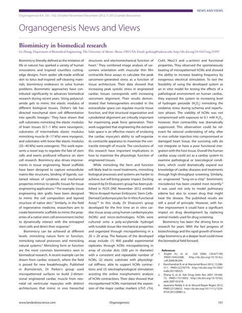 Biomimicry in biomedical research - PubMed