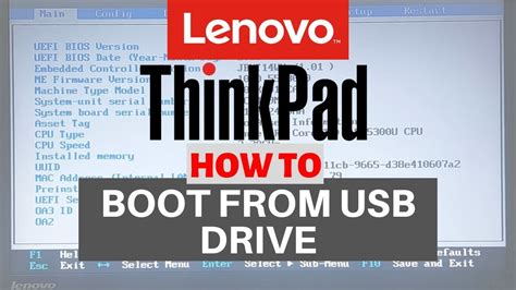 Bios lenovo thinkpad.  How to boot from USB disk in the BIOS (Boot Menu) ...