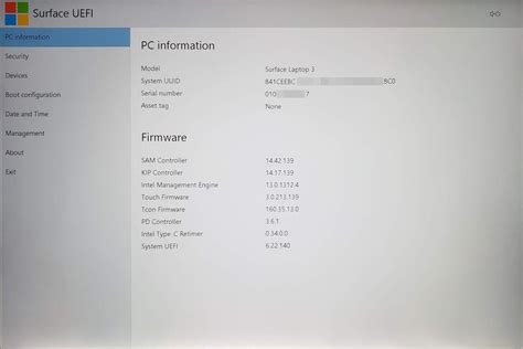 Bios on surface laptop.  Feb 24, 2026 · Learn how to manage Surface UEF...