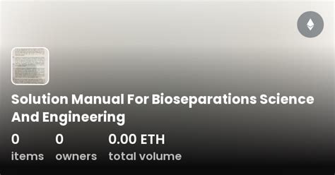 Bioseparations Science And Engineering Solution Manual Free Download