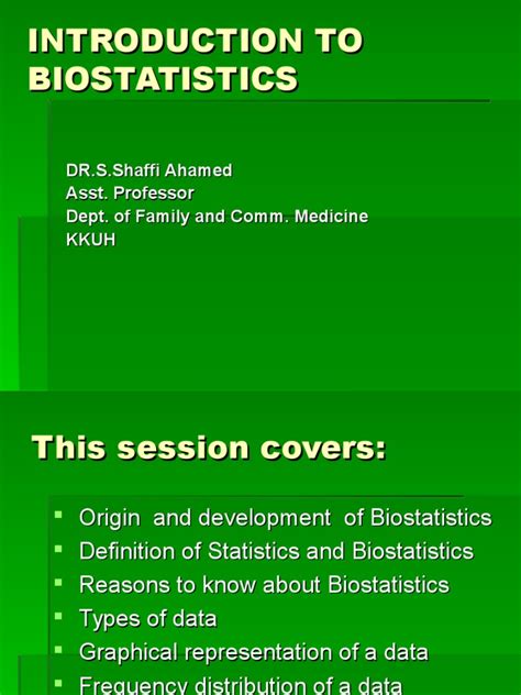 Biostatistics - an overview ScienceDirect Topics