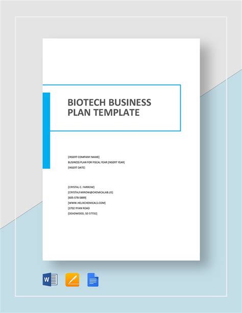 Biotech Business Plan Template Get Free Templates