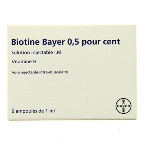 Biotine injectable Bayer 0,5% ampoules - IllicoPharma