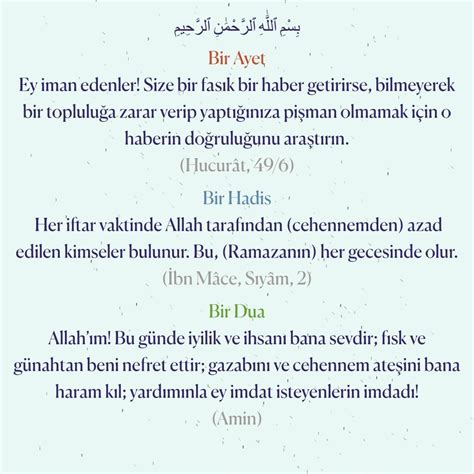 Bir Hadis: Haram Aylarda... 
