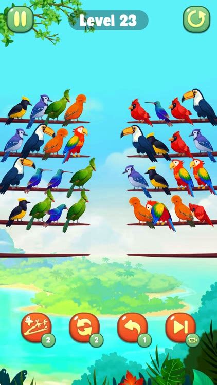 Bird Sort Color Puzzle Game App for iPhone Free Download Bird Sort