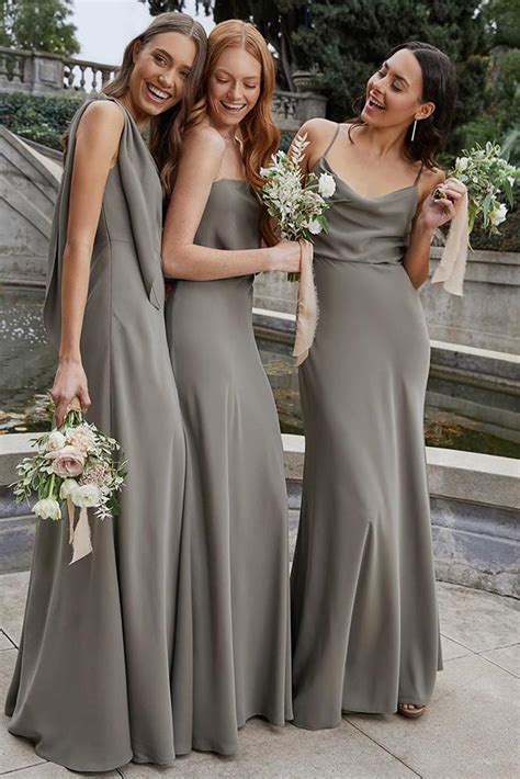 Bird grey bridesmaid dresses. Make your fall wedding a captivating affair with our stunning collection of burnt orange bridesmaid dresses. Picture your bridal party adorned in the warm, rich hues of autumn leaves, radiating elegance and charm. Embrace the season's rustic vibes with these exquisite dresses that perfectly complement the scenic backdrop of your fall nuptials. 
