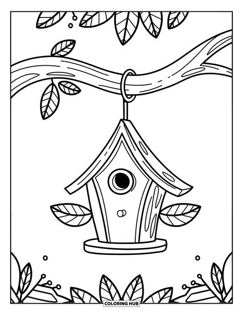 Birdhouse Coloring Shee