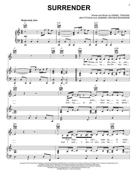 Birdy "Surrender" Sheet Music Notes, Chords Download Printable …