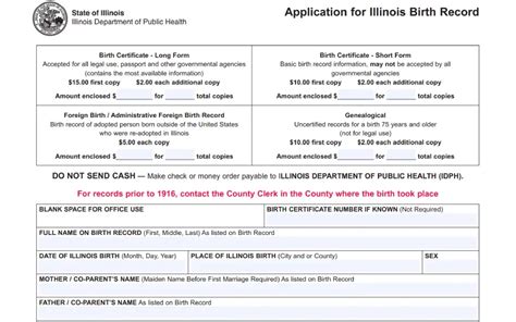 Birth certificate chicago.  The Illinois Department of Public Health, Division...