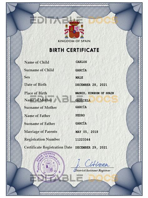 Birth certificate spain.  For information on how to get started, be sure to c...