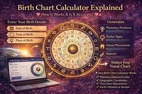Birth chart calculator.  Explore your interactive Enter your birth date, e...