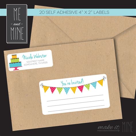 Birthday Address Labels & Party Address Labels - Stonehouse …