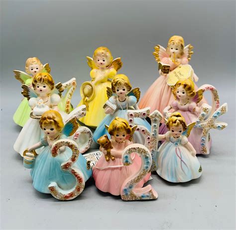 Birthday Angel Figurines - Etsy