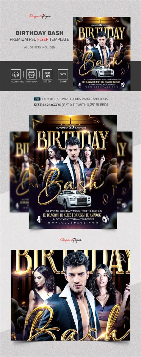 Birthday Bash Premium PSD Flyer Template ExclsiveFlyer Free and