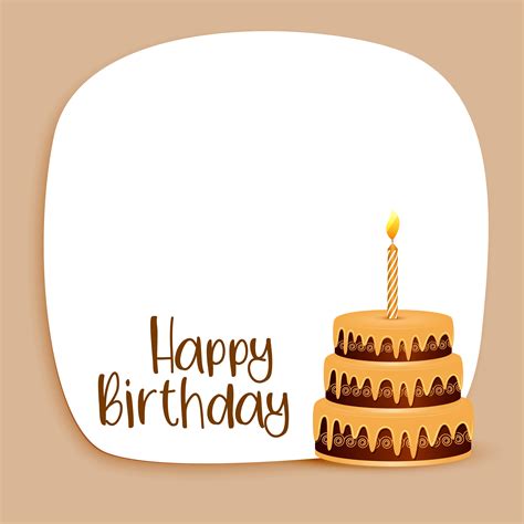 Birthday Cake Card Template