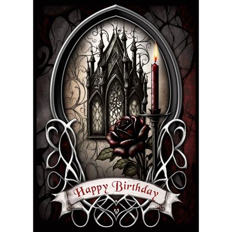 Birthday Card Goth - Etsy