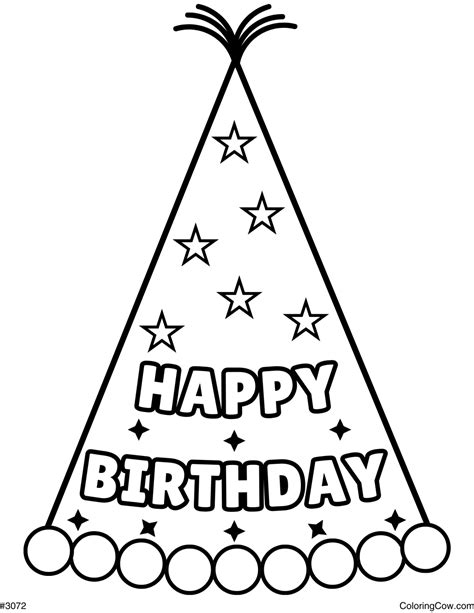 Birthday Hat Coloring Pages