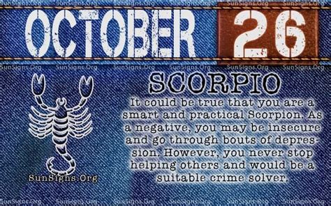 Birthday October 26 ;