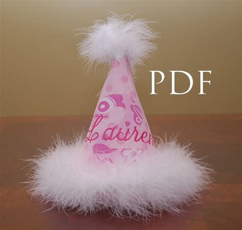 Birthday Party Hat Pattern PDF tutorial and by littlelizardking