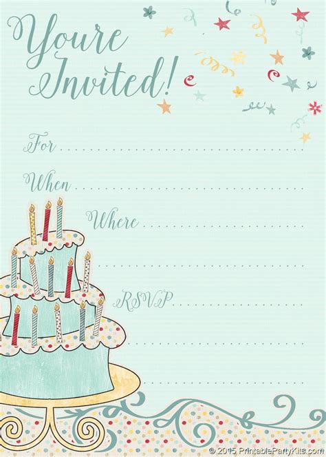 Birthday Party Invitations Printable