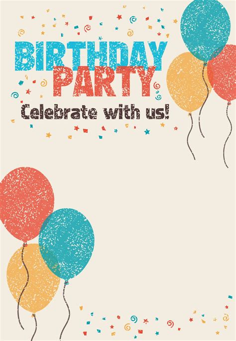 Birthday Party Template Free