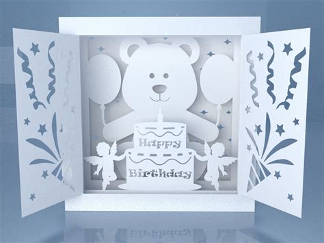 Birthday Pop up Card Template - Etsy