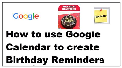 Birthday Reminder On Google Calendar