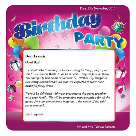 Birthday party Free HTML EMail Templates