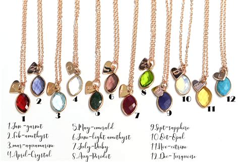 Birthstone Necklace Earrings - Etsy