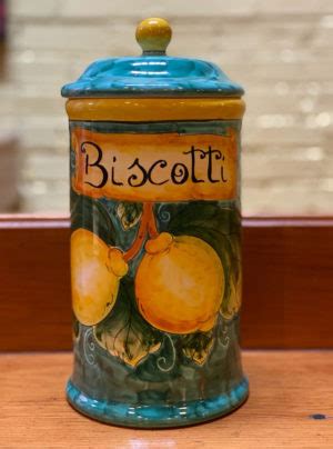 Biscotti Jar, Blue Daisy Noodle Jar - gleatons.com