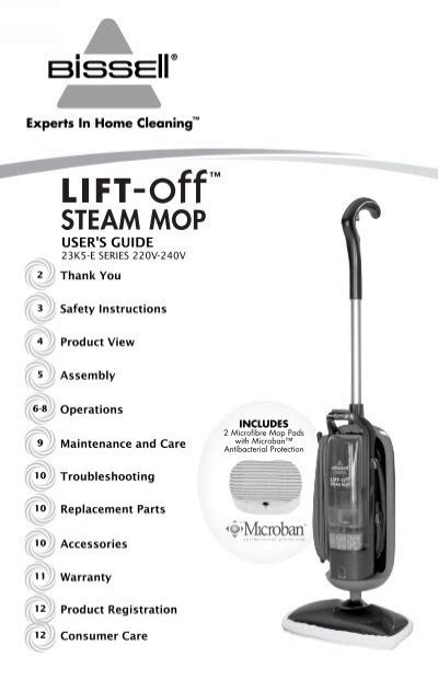 Bissell lift off steam mop user guide. - Guida alla riparazione dell'orologio per 400 giorni.
