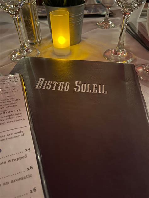 Bistro Soleil at The Olde Marco Inn Menu