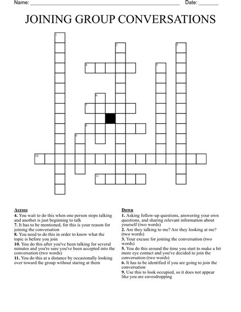 Bit Of A Conversation Crossword