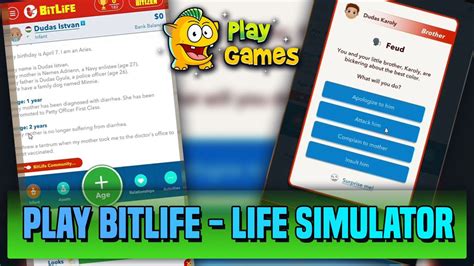  Are you ready to live an exciting virtual life with the game BitLife - Life Simulator? Start a life from scratch and make the right decisions little by little and year by year until you become a model citizen at some point in your life, all before your life comes to an end. Be born and grow up with your happiness, health, intelligence and love ... 