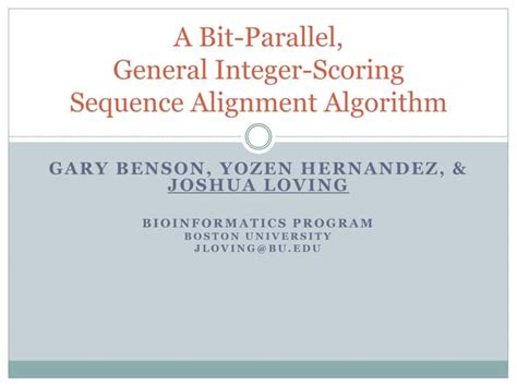 BitPAl: a bit-parallel, general integer-scoring sequence alignment ...