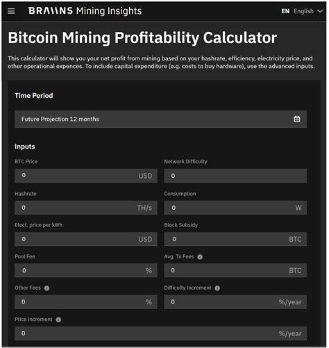Bitcoin mining calculator.  Calculate crypto mining profitability with O...