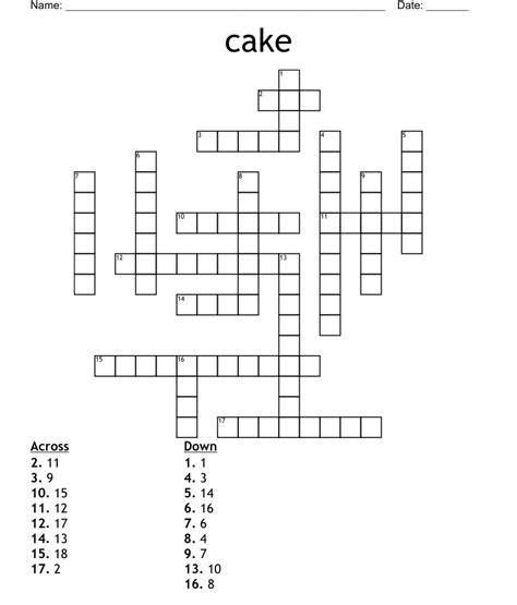 Bite sized cake Crossword Clue Wordplays.com