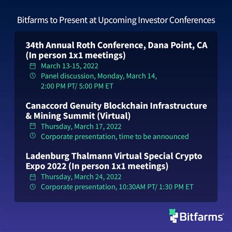 Bitfarms to Participate in Upcoming Investor Conferences - Yahoo …