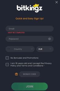 Bitkingz Promo Codes