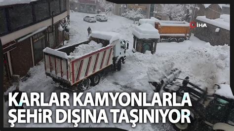 Bitlis'te günlük 200 kamyon kar şehrin dışına taşınıyor - Son Dakika Haberleri
