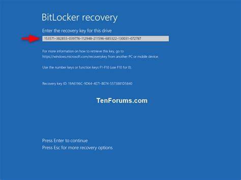 Bitlocker recovery key windows 10.  This tutorial will show you how to find your BitLocker ...