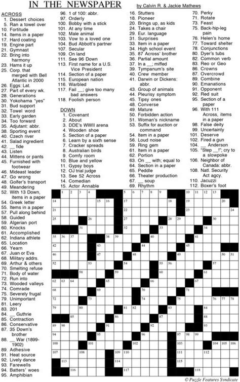Bits of news crossword. Are you a crossword puzzle enthusiast looking for a new challenge? Look no further than boatload crossword puzzles. These puzzles offer an exciting and engaging way to test your kn... 