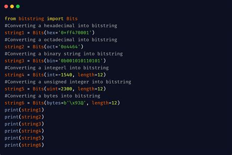 Bitstring python.  If the type is not a BitString, the number of unused bits is always 0.  How...
