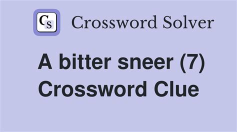 Bitter Tasting - Crossword Clue Answers - Crossword Solver