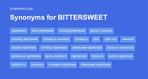 Bittersweetness etymology in English Etymologeek.com