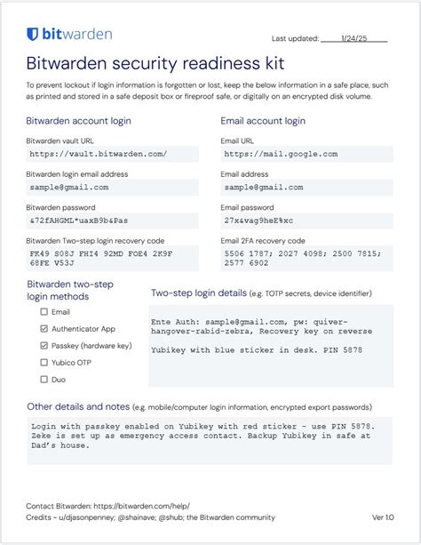 Bitwarden backup.  Bitwarden Emergency Kit A comprehensive security backup an...