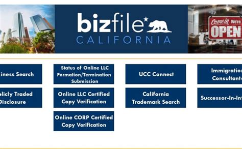 Bizfile online statement of information.  Status of LLC: In order to file Form LLC...