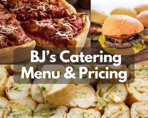 BJ’s Catering Boxed Meals Prices; Specialty Entree (One Specialty Entree, One Salad, One Chocolate Chunk Cookie) $19.95: Pizza (Mini Dee Dish Pizza, One Salad, One Chocolate Chunk Cookie) $15.95: BJ’s Catering Pasta: $12.95. 