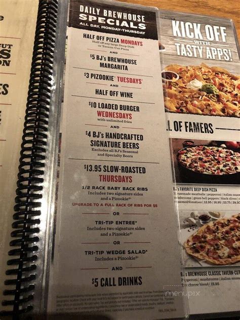 Yes, you can access the menu for BJ’s Restaurant & Brewhouse (Mentor #595) online on Postmates. Follow the link to see the full menu available for delivery and pickup. ... To see if you can pick up your order from BJ’s Restaurant & Brewhouse (Mentor #595), add items to your cart and look for the ‘pickup’ option at checkout.. Bj's restaurant and brewhouse mentor menu